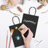GSSUSA Kraft Paper Gift Bags 5.25x3.75x8'' 20 Pcs, Black Paper Bags with Handles, Bulk Kraft Gift Bag for Shopping, Craft, Grocery, Party, Retail,...