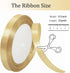 OMAIGAR Gold Ribbon 1/2 Inch Width, Solid Satin Ribbons with 25 Yards Length Silk Fabric for Gift Wrapping or Wedding Party Birthday Decoration - ...