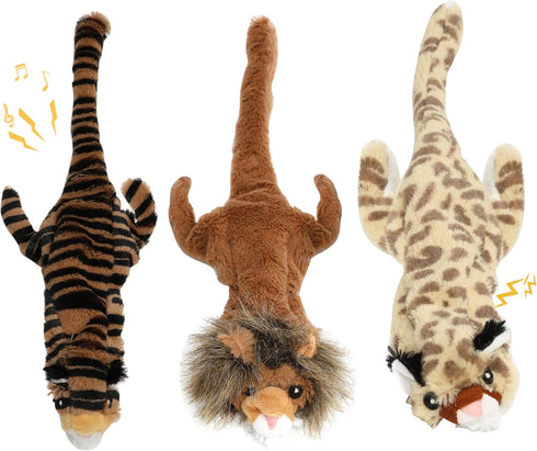 Spot Skinneeez Jungle Characters Stuffing Free Squeaky Dog Toys, 14inch, 3 pcs...