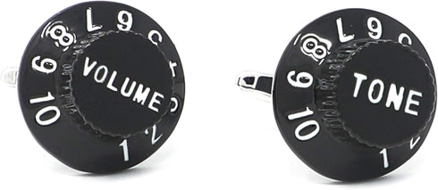 Guitar Volume Tone Knobs Black Volume Tone Knob Cufflinks With Box...