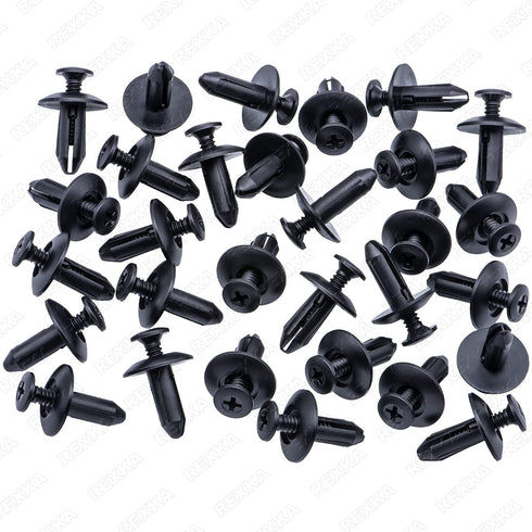 Rexka 30pcs Fender Liner Retainers Clips Fasteners for Ford W706092-S300 Edge Explorer Flex Mustang Taurus Chrysler 6508197AA Dodge Charger Ram 15...