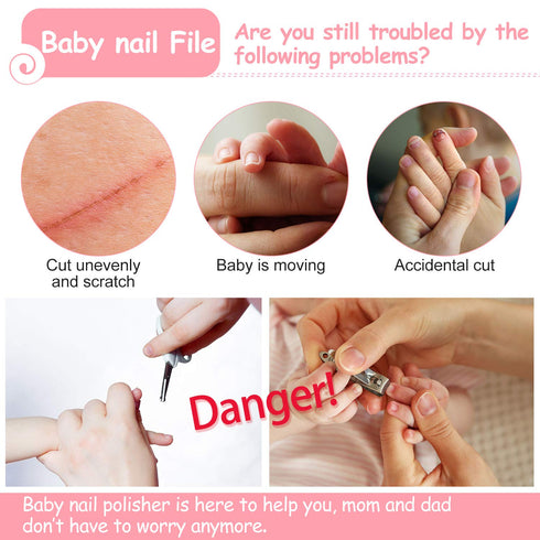 24 Pieces Baby Nail File Pads Nail Trimmer Replacement Pads Electric Baby Nail Grinding Heads for Standard Electric Kid Nail Trimmer Suits to Newb...