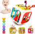 6 in One Activity Cube Toys for Baby 18M+, Montessori Educational Learning Fine Motor Skills Toys Gifts for Toddlers Boys Girls Age 2 3 (White)...