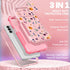 for Samsung Galaxy A13 5G Case,Galaxy A13 5G Case with Slide Camera Cover for Women Men,Heavy Duty Protective Flowers Collection Phone Cover for S...