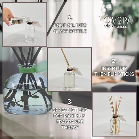 LOVSPA Heavenly Southern Magnolia Reed Diffuser Oil Refill with Replacement Reed Sticks | Jasmine, Rose, Ylang Ylang, Orange Blossom, Tuberose & M...