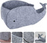 STOBOK Felt Storage Bin, Whale Shaped Storage Basket Fabric Foldable Storage Bin Sundries Organizer Toy Storage Bin for Home Nursery Toys Containe...