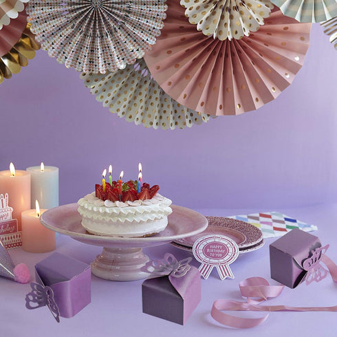 Kslong 50pcs Purple Butterfly Favor Boxes Girl Baby Shower Butterfly Candy Box Decoration Party Birthday Wedding Small Gift Boxes (Purple)...