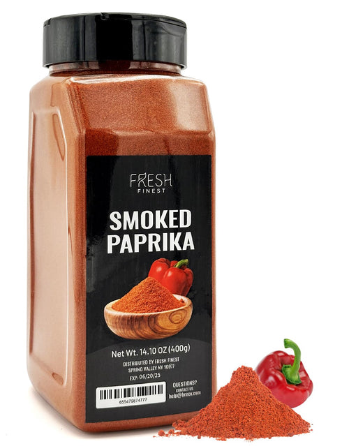 Fresh Finest Smoked Paprika – 14.10 oz Smoked Paprika Powder – Premium Paprika Seasoning for Cooking, Meat Rubs, Marinades, Sauces, Goulash – No P...