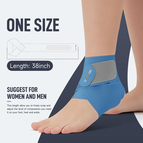 Ultra Thin Ankle Wraps Ankle Brace for Men ? Women, Adjustable Ankle Straps for Arch, Sprained Foot, Tendinitis, Football, Basketball, Running?Roy...