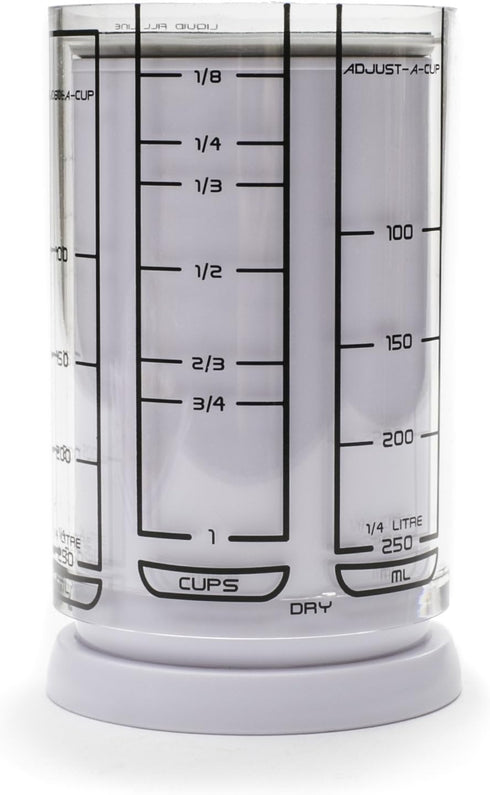 KitchenArt 1 Cup Adjust-A-Cup, Plastic, White...