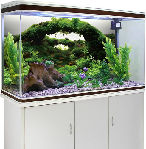 AWERT 72x18 inches Aquarium Background Green Algae Stone Aquarium Background Aquatic Plant River Bed & Lake Fish Tank Background Vinyl Background...