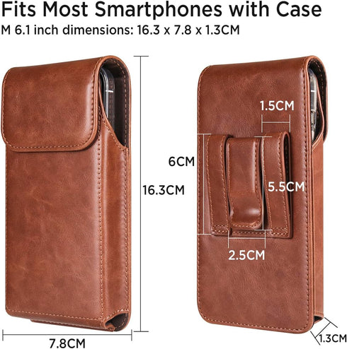 Miimall Phone Belt Holster Case for Galaxy S24 Ultra S23 Ultra S22 Ultra 5G S21 Ultra 5G, Google Pixel 8 Pro Pixel 7 Pro Pixel 6, Universal Cell P...