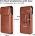 Miimall Phone Belt Holster Case for Galaxy S24 Ultra S23 Ultra S22 Ultra 5G S21 Ultra 5G, Google Pixel 8 Pro Pixel 7 Pro Pixel 6, Universal Cell P...