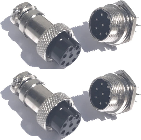 CESS Aviation 8 Pins Plug and Socket Wire Cable Connectors - Diameter 0.63" (16mm) (jcx) (2 Packs)...