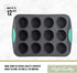 Trudeau Structure Silicone Muffin Pan – 12 Cup, Flexible Silicone with Hard Lining to Hold Shape, Non-Stick, BPA-Free, Dishwasher Safe, Heat Resis...