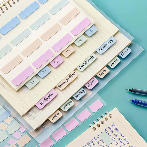 12 Pack Book Tabs for Annotating Books for A5 Refillable Notebook Index Tab 384 Page Tabs for Book Annotation...