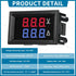 10 Pcs 0.28 Digital Voltmeter Ammeter 100V 10A Volt Amp Meter Current Voltage Tester with Connect Wires Red Blue Dual LED Multimeter Display Panel...