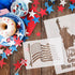 American Flag Stencils Template,8 Pcs USA Flag Star Statue of Liberty Eagle 1776 Plastic Painting Stencil Drawing Airbrush Templates for Wood Fabr...