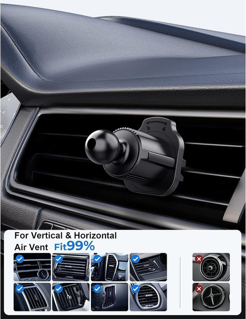 Black Universal Air Vent Clip For Car Phone Mount Cellphone Holder Vent Grip W Joint Ball Dia- For Most Car Phone Bracket Universal Air Vent Clip ...