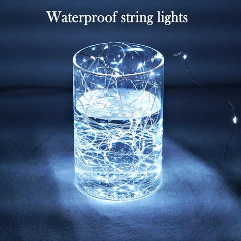 Twinkle Fairy Lights Battery Powered 3 Modes with Timer Firefly Lights 20 LED on 7.2feet Silvery Copper Wire for DIY Wedding Party Christmas Hallo...