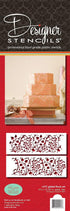 Designer Stencils Gilded Floral Cake Stencil Set, Beige/semi-transparent...