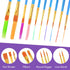 AROIC Acrylic Paint Brush Set, 12pack/120pcs Nylon Hair Paint Brushes, for Oil Painting Rock Body Painting, Artist Amateur Craft Paint Brushes Sup...