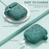 Flower Engraved Airpods Case Cover with Cleaner Kit, Soft Silicone Airpods 2nd Generation Case for Apple Airpod Case 2nd/1st Gen Charging Case,Fro...