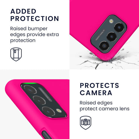 kwmobile Case Compatible with OnePlus Nord N200 5G Case - TPU Silicone Phone Cover with Soft Finish - Neon Pink...