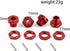 17mm Wheel Hex 4pcs Wheel Nut 4pcs Aluminum Alloy w/Pins for ARRMA Typhon 6S Mojave Upgrades Parts (Red)...