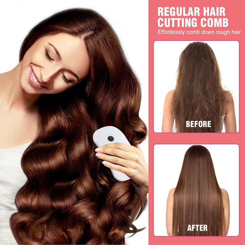 BS-MALL Scalp Massage Comb Electric Massage Brush Portable Hair Comb White Home Spa for Head White...