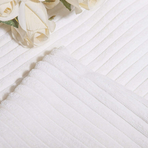 Home Brilliant Striped Corduroy Pillow Cover 24x24 Euro Throw Pillow Sham Accent Couch Cushion Cover for Spring Decor, 24 x 24 inch (60cm), Creamy...