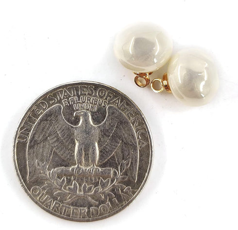 Irregular Faux Pearl Sewing Shank Buttons 20 Pcs - 10mm, 13/32"...