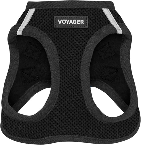 Voyager Step-in Air Dog Harness - All Weather Mesh Step in Vest Harness for Small and Medium Dogs and Cats by Best Pet Supplies - Harness (Black),...