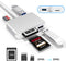 Upgraded Version XQD Card Reader USB 3.0 SD(HC/XC) TF Reader With USB3.0x2 Fast Speed Up to 5Gbps, Compatible With Sony G&M Series XQD and TF/SD/S...