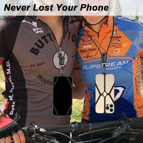 Cell Phone Lanyard, Phone Lanyards for Around The Neck, 2 in 1 Phone Strap with Silicone Phone Holder and Patch, Fits iPhone and Most Cell Phones ...