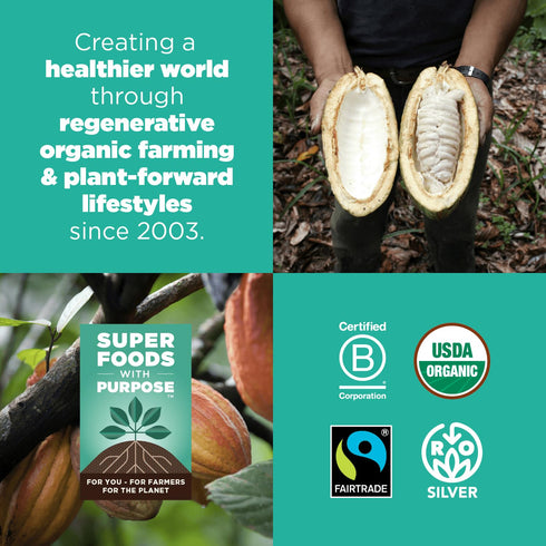 Navitas Organics Cacao Powder - Cocoa Powder Substitute 1:1, For Hot Chocolate, Baking & More - Regenerative Organic Certified, Non GMO, Fairtrade...