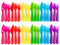 Kids Plastic Dinnerware Set of 36 Multi Color Flatware (Spoons, Forks and Knives) - Reusable, BPA-Free, Dishwasher Safe and Microwaveable...