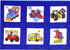 Jack Dempsey Needle Art Transportation 9" Nursery Quilt Blocks...