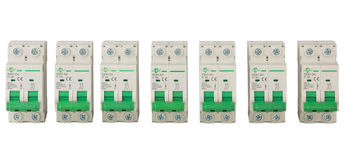 DC Miniature Circuit Breaker - Mini Home Circuit Breaker 12V-250V DZ47-63 Din Rail Mount 2 pole 32A...