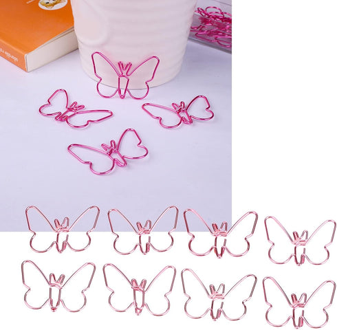 50Pcs Butterflies Paperclip, Multicolor Paperclips Metal Paper Clips Cartoon Color Plating Innovative Cute Paperclips for School Office Supplies...