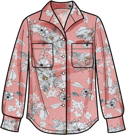 Simplicity Misses' Button Down Shirt, Pants and Shorts Sewing Pattern Kit, Code S9715, Sizes 8-10-12-14-16, Multicolor...