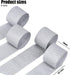 Koogel 4 Crepe Paper Rolls, Silver Crinkled Paper Crepe Paper Streamers Party Decorations for Paper Crafts Birthday Wedding 1.8 Inch x 82 Ft/Roll...