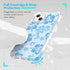 Blue Hibiscus Phone Case Compatible with iPhone 13 6.1 Inch - Shockproof Protective TPU Clear Cute Blue Flower iPhone Case Designed for iPhone 13 ...
