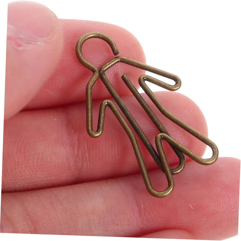 20pcs Office Paper Clip Human Shaped Paper Clips Funny Paper Clip Funny Bookmark File Paper Clips Lovely Paper Clips Christmas Bookmarks Metal Pap...