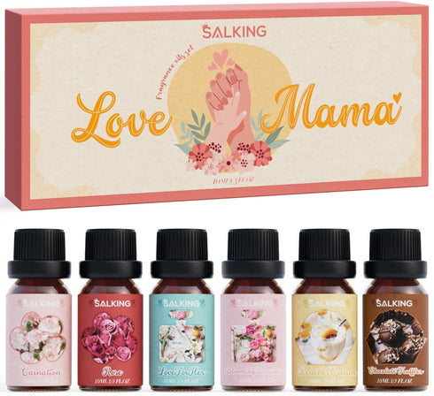 SALKING Fragrance Oil Gift Set for Mom, Premium Essential Oil for Diffuser, Scented Oil Gift for Mother's Day, Diffuser Oil for Soap & Candle Maki...