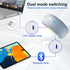 Wireless Bluetooth Mouse for iPad/MacBook Pro/Air/Laptop/pc Rechargeable Silent Mouse Portable Slim for Surface Pro/Lenovo/Samsung Tablet (LED/Sil...