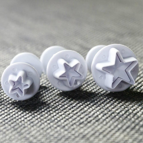 Star Small Fondant Plunger Cutter Set Cake Cookies Decorating Tool Mold-Tiny 3 Pieces?Mini?...