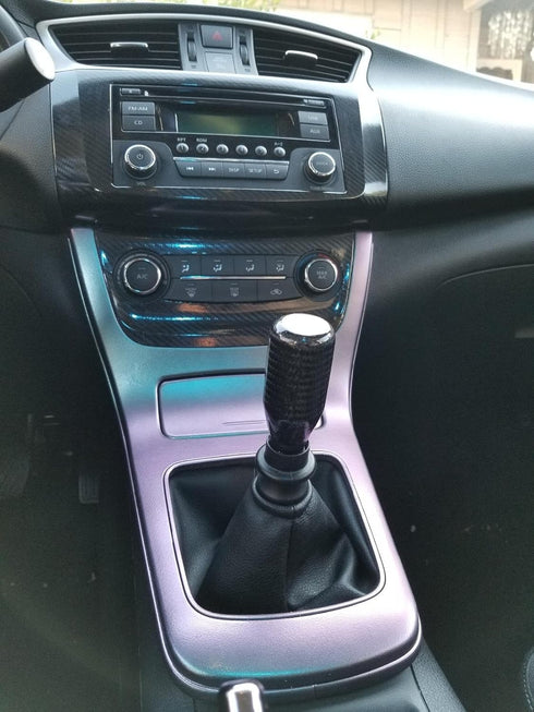 iJDMTOY Glossy Black Real Carbon Fiber Shift Knob Compatible with Most Car 6-Speed, 5-Speed, 4-Speed Manual or Automatic, etc...