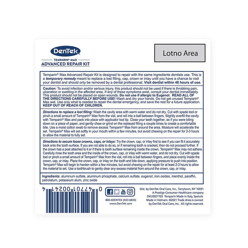 DenTek Temparin Max Caps & Fillings Repair Kit - 0.0733 oz, Pack of 4...