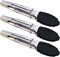 Mini Tongs with Silicone Tips 7-Inch Kitchen Tongs, Set of 3 (Black)...